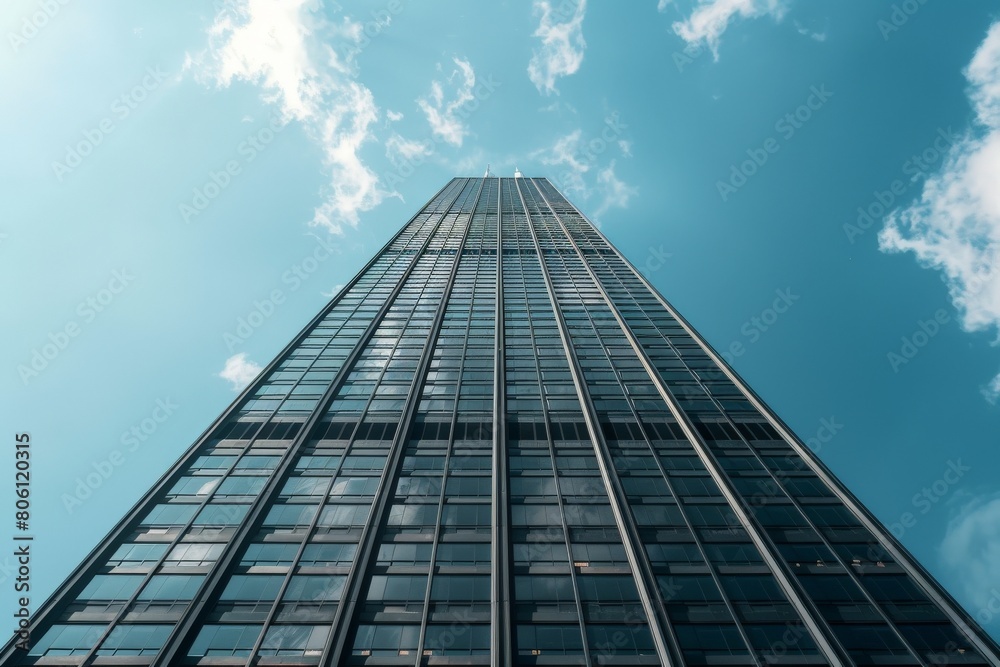 Fototapeta premium AI-generated illustration of a vibrant retro brick building facade. Beautiful simple AI generated image in 4K, unique.
