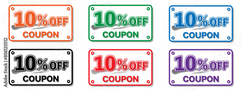 長方形クーポン10％OFFセット