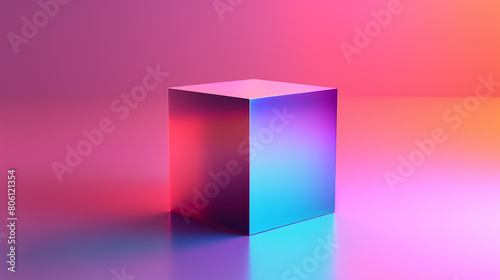 colorful 3d box. packaging gift box - 3d mock up.