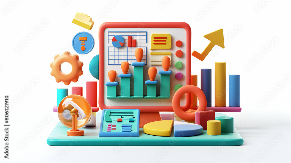 3D Cartoon Icon for Marketing Strategy and Planning - Ideal for Promotions and Advertising Campaigns 3D Cartoon Icon for Marketing Strategy and Planning - Ideal for Promotions and Advertising Campaigns