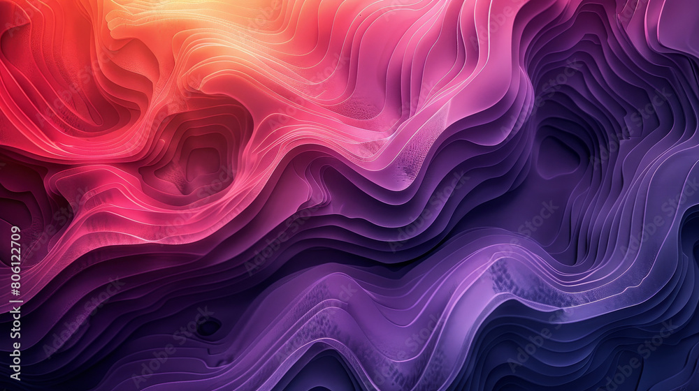 A colorful, abstract painting with a purple and orange gradient A colorful, abstract painting with a purple and orange gradient