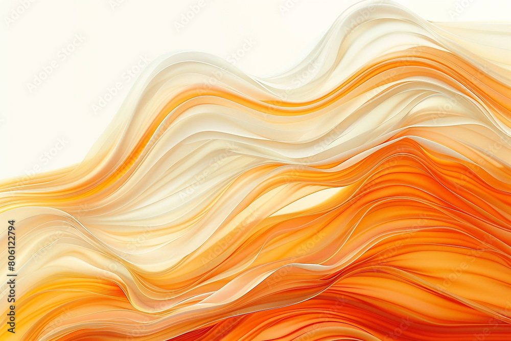 Vibrant tiddle waves in shades of orange and cream, reminiscent of a citrus burst, set against a solid white background. Vibrant tiddle waves in shades of orange and cream, reminiscent of a citrus burst, set against a solid white background.