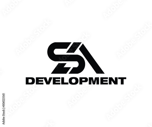 SLA letter logo design vector template