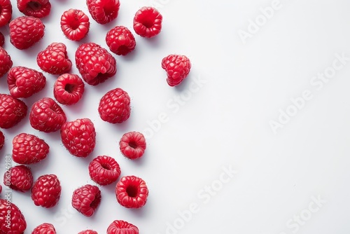 close-up of raspberries in drops of water. Created by AI.. Beautiful simple AI generated image in 4K  unique.