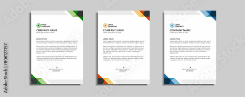 modern corporate letterhead template design