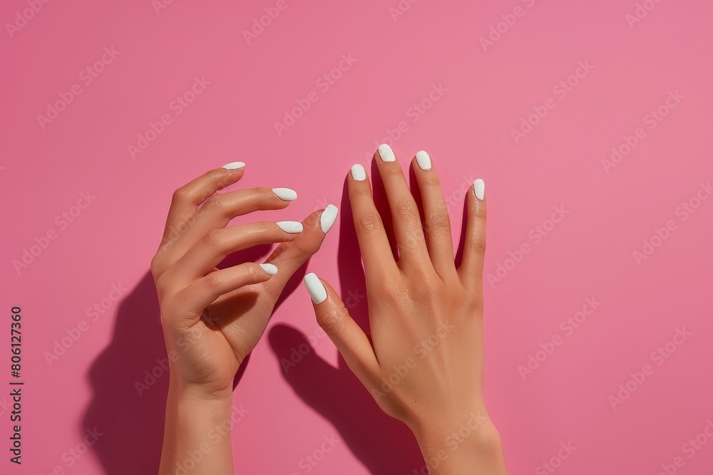 female manicure. Beautiful young woman's hands on color background - Image. Beautiful simple AI generated image in 4K, unique. female manicure. Beautiful young woman's hands on color background - Image. Beautiful simple AI generated image in 4K, unique.