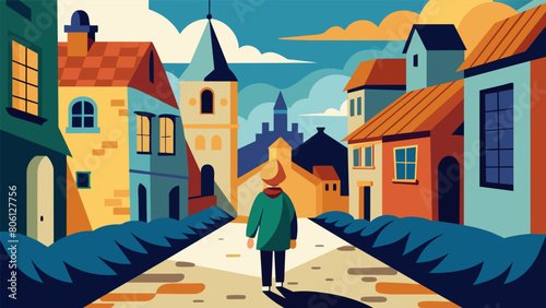 Strolling through quaint cobblestone streets admiring colorful architecture and stumbling upon hidden gems..