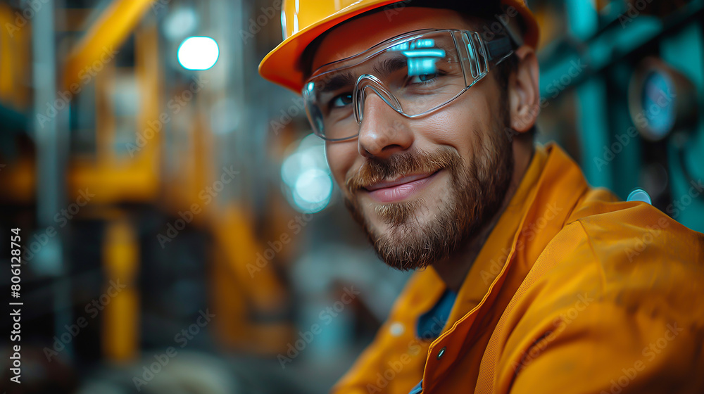 happy engineer at work with safety helmet achieving a career milestone, such as obtaining a professional certification happy engineer at work with safety helmet achieving a career milestone, such as obtaining a professional certification