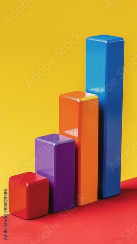 Utilize colors and visual elements to clearly display the varying market shares of different competitors on a bar graph
