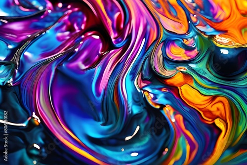 Abstract liquid colorful background with waves