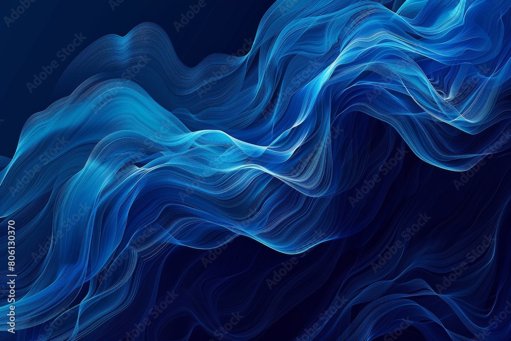 Fototapeta premium Abstract Blue Wave Background. Vector Illustration