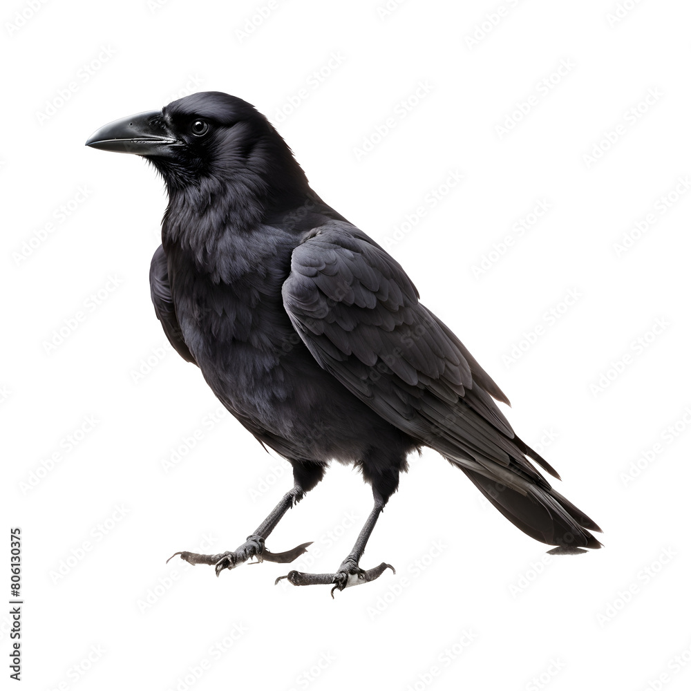 Fototapeta premium Crow Isolated on Transparent Background