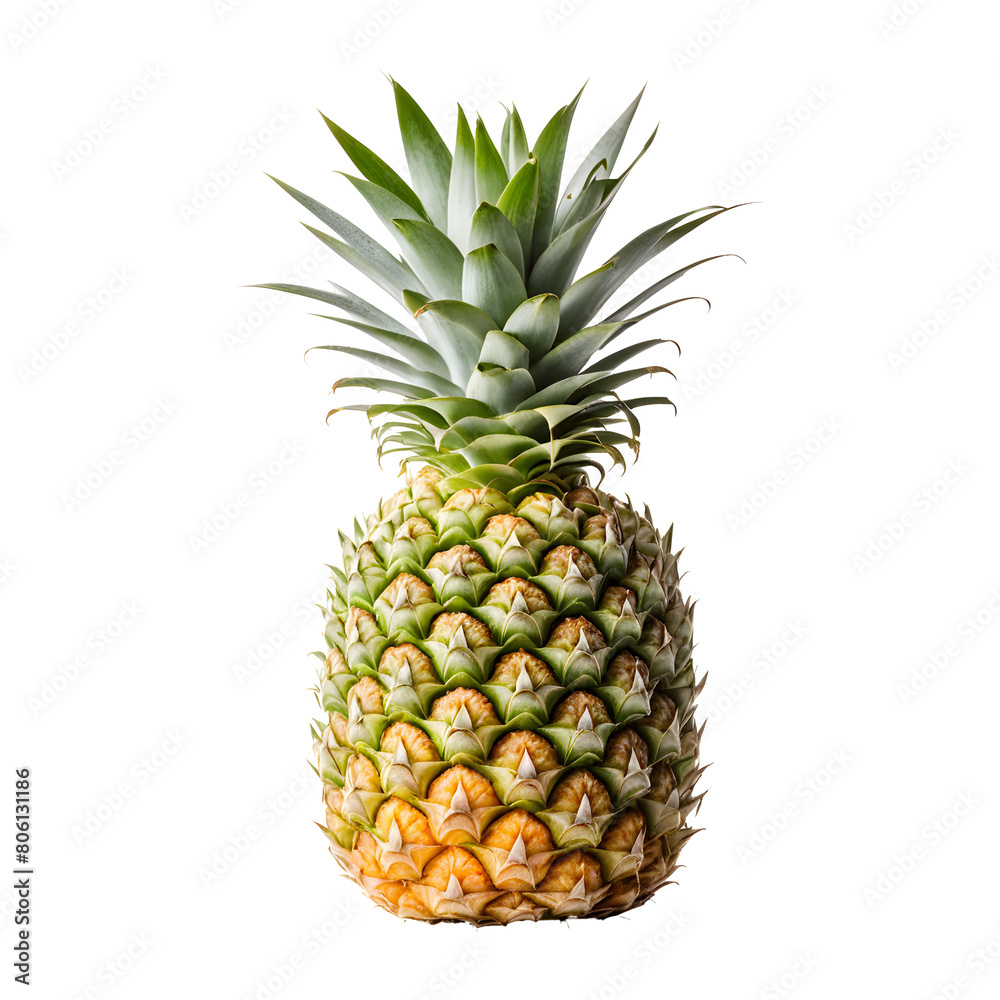 Fototapeta premium Pineapple Isolated on Transparent Background