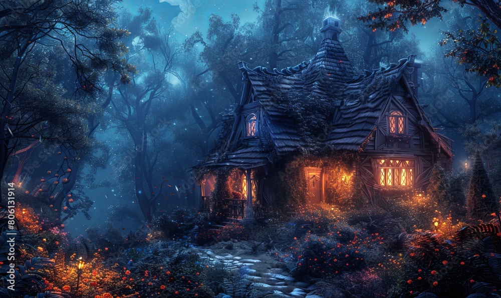 house in the night