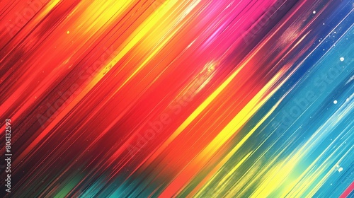 Abstract rainbow horizontal background with oblique diagonal stripes