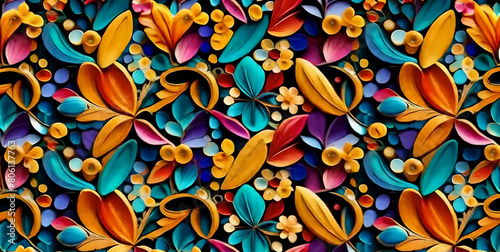 Seamless pattern - 2D colorful