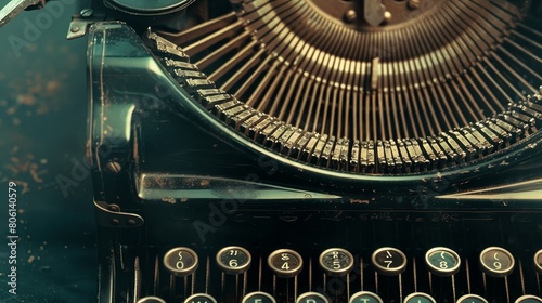 A classic vintage typewriter header, emblematic of traditional writing and journalistic practices.

 photo