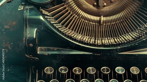 A classic vintage typewriter header, emblematic of traditional writing and journalistic practices.