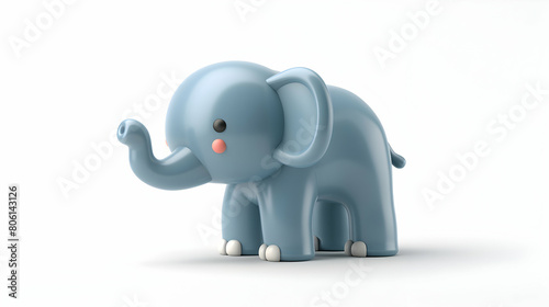 Isometric 3D Elephant Corporate Mascot Logo: Symbolizing Strength and Reliability for Company Branding and Promotional Materials