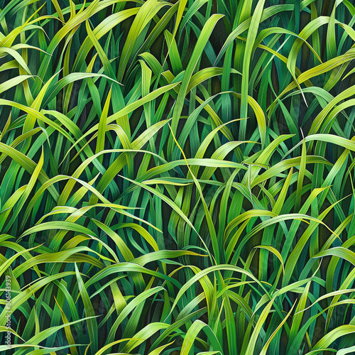 Grass Pattern Graphic, Seamless Pattern