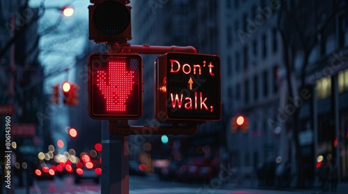 A pedestrian crossing signal indicating 
