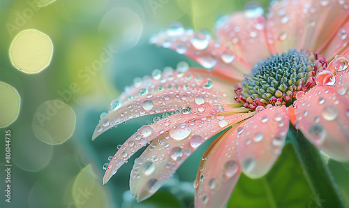Garden echoes in a droplet, intricate beauty revealed