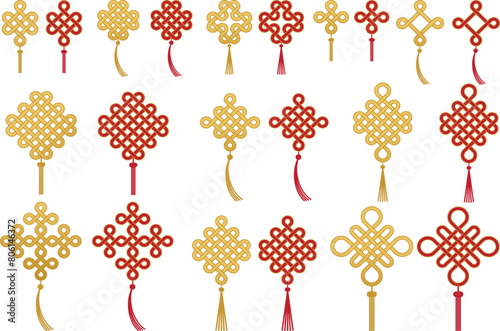 Chinese knots. Pan chang. Chinese simbol. Asian ornament. Chinese ornament. Traditional Pattern