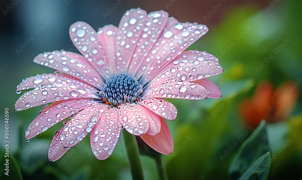 Dewdrops on petal, garden whispers in reflection Dewdrops on petal, garden whispers in reflection