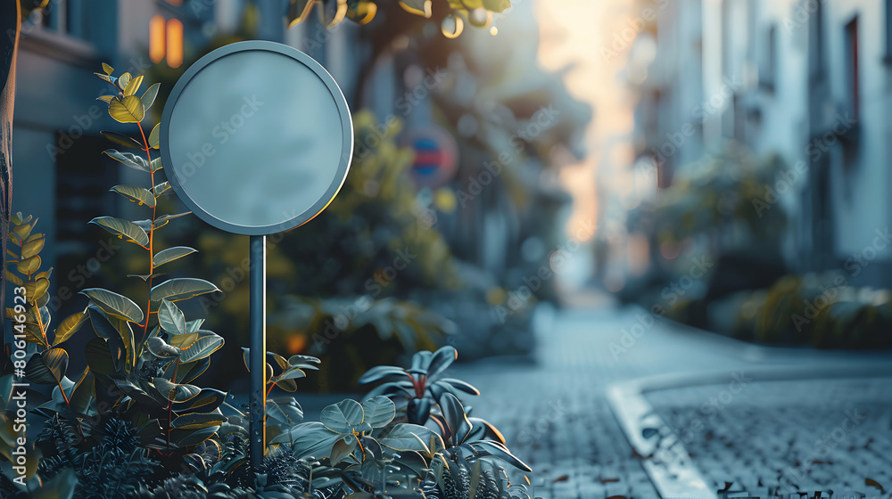 Ultra Realistic Street Sign Mockup Collection: Photo Stock Concept