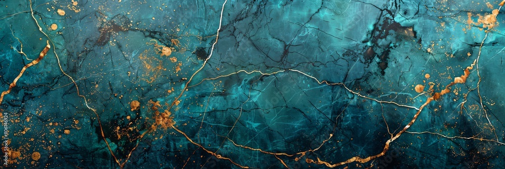 Luminous Turquoise Marble Texture with Gold Details Luminous Turquoise Marble Texture with Gold Details