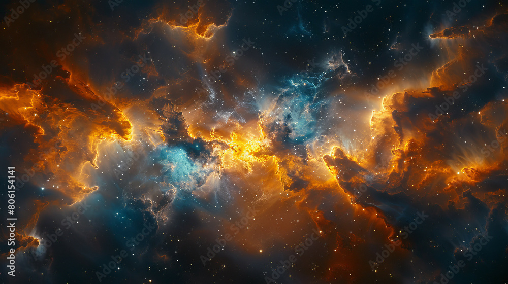 Fototapeta premium Starry Cosmos Celestial Nebulae