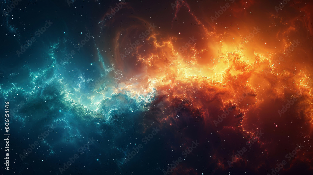 Fototapeta premium Starry Cosmos Celestial Nebulae