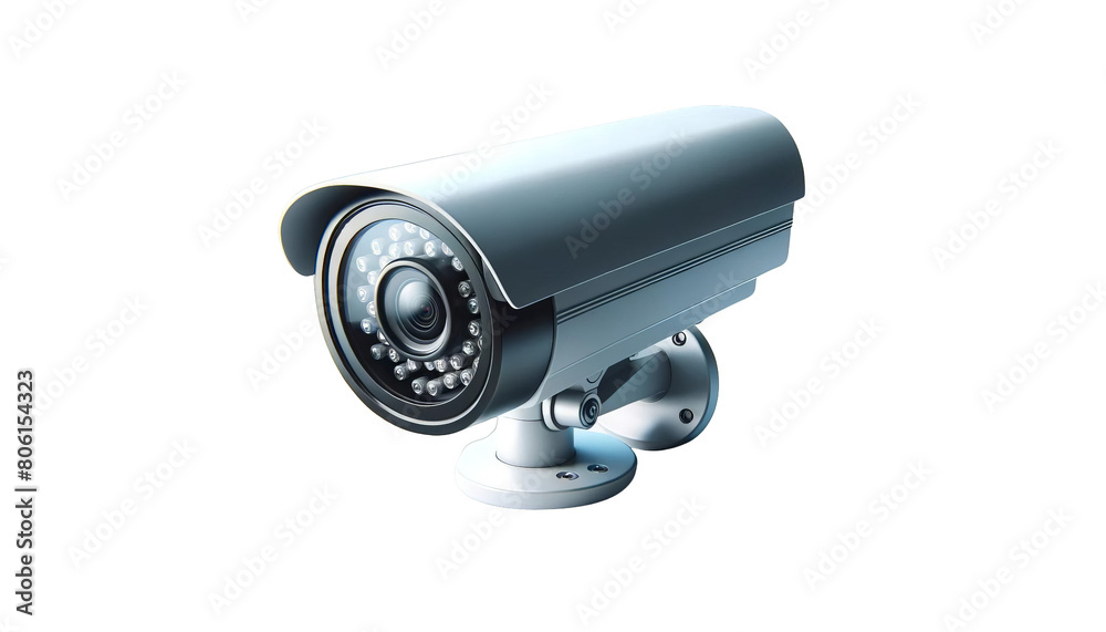 A camera with a black lens and a white background A camera with a black lens and a white background