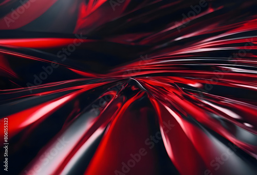 Crimson Vortex: Intense Red Abstract Art with Dynamic Swirling Motion