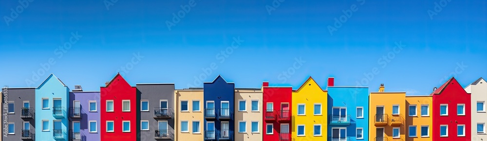 Eye-Catching Design: Colorful Bay Windows Enhance the Exterior of Residential Complex Eye-Catching Design: Colorful Bay Windows Enhance the Exterior of Residential Complex
