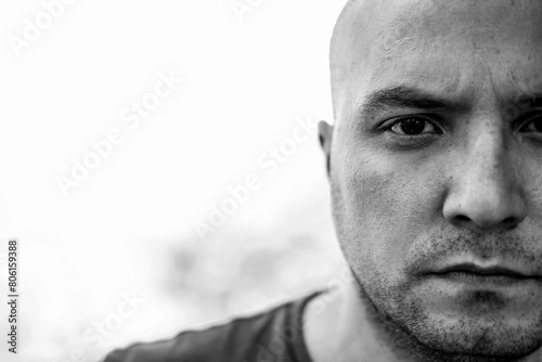Self close up portrait of an adult male