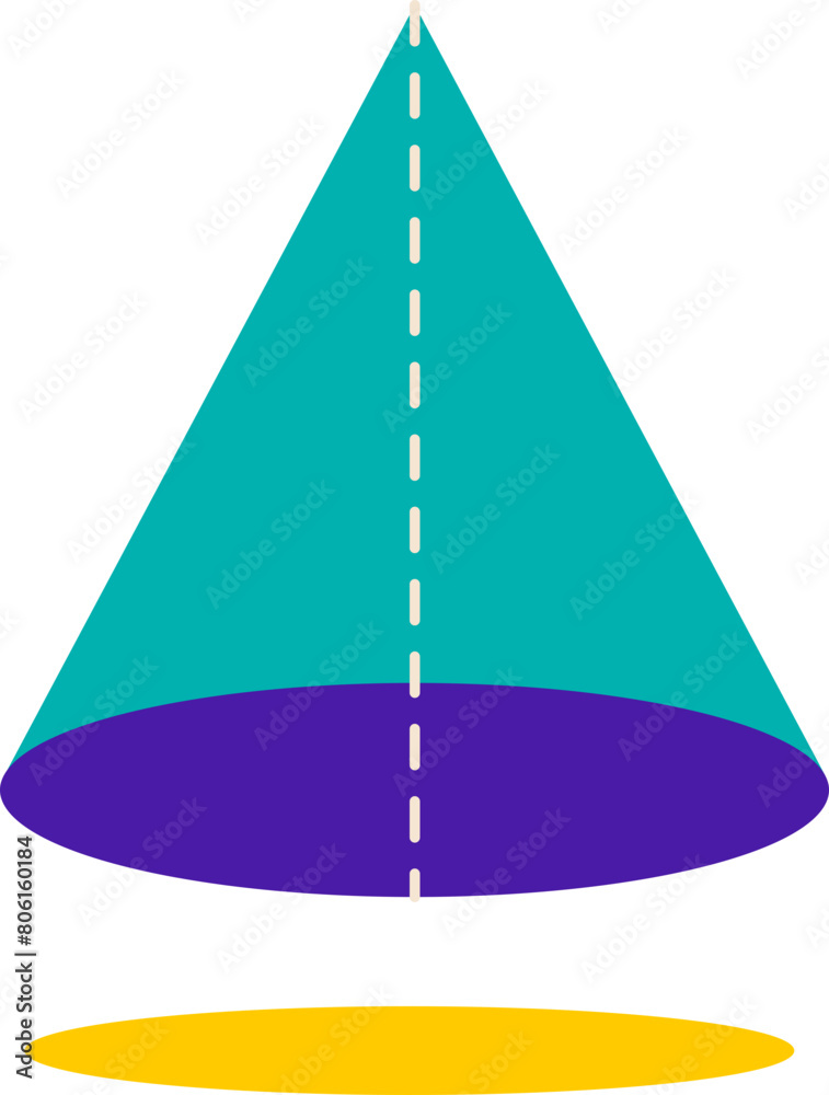 Fototapeta premium Colorful isometric 3d cone shape