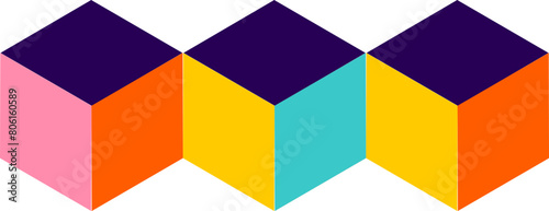 Colorful isometric cubes