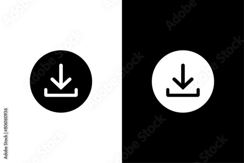 Download icon vector. Download symbol vector