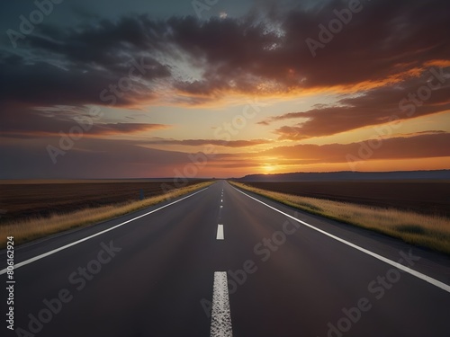 sunset on the road © Zulqarnain