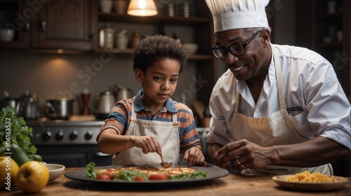 A boy learns the art of cooking from his beloved grandfather.