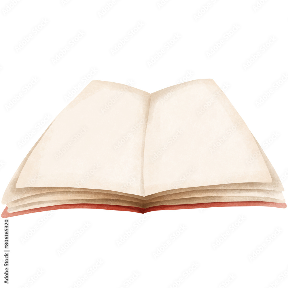 watercolor element of books in red and yellow watercolor element of books in red and yellow