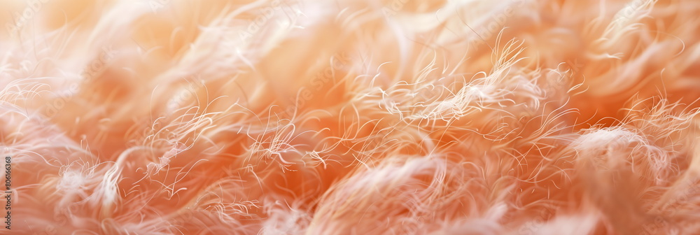 Abstract peach fluff color marbled copy space background.