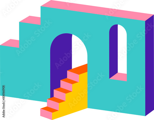 Surreal architectural element