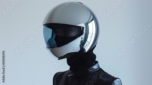 A helmet that provides 360 degree vision, giving the wearer awareness of all surroundings photo