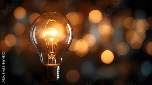 Light bulb with blurred background ideal for creativity innovation design and marketing. Concept Creativity, Innovation, Design, Marketing, Blurred Background