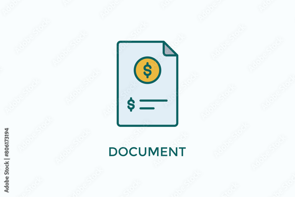 Document Vector Icon Or Logo Sign Symbol Illustration Document Vector Icon Or Logo Sign Symbol Illustration