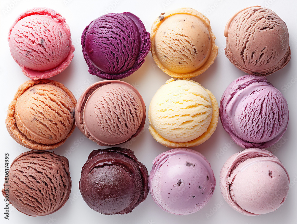 colorful ice cream balls colorful ice cream balls