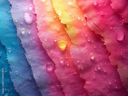 water drops on colorful background