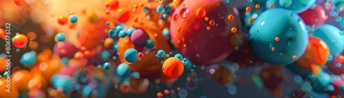 Create an abstract painting using vibrant colors and fluid shapes